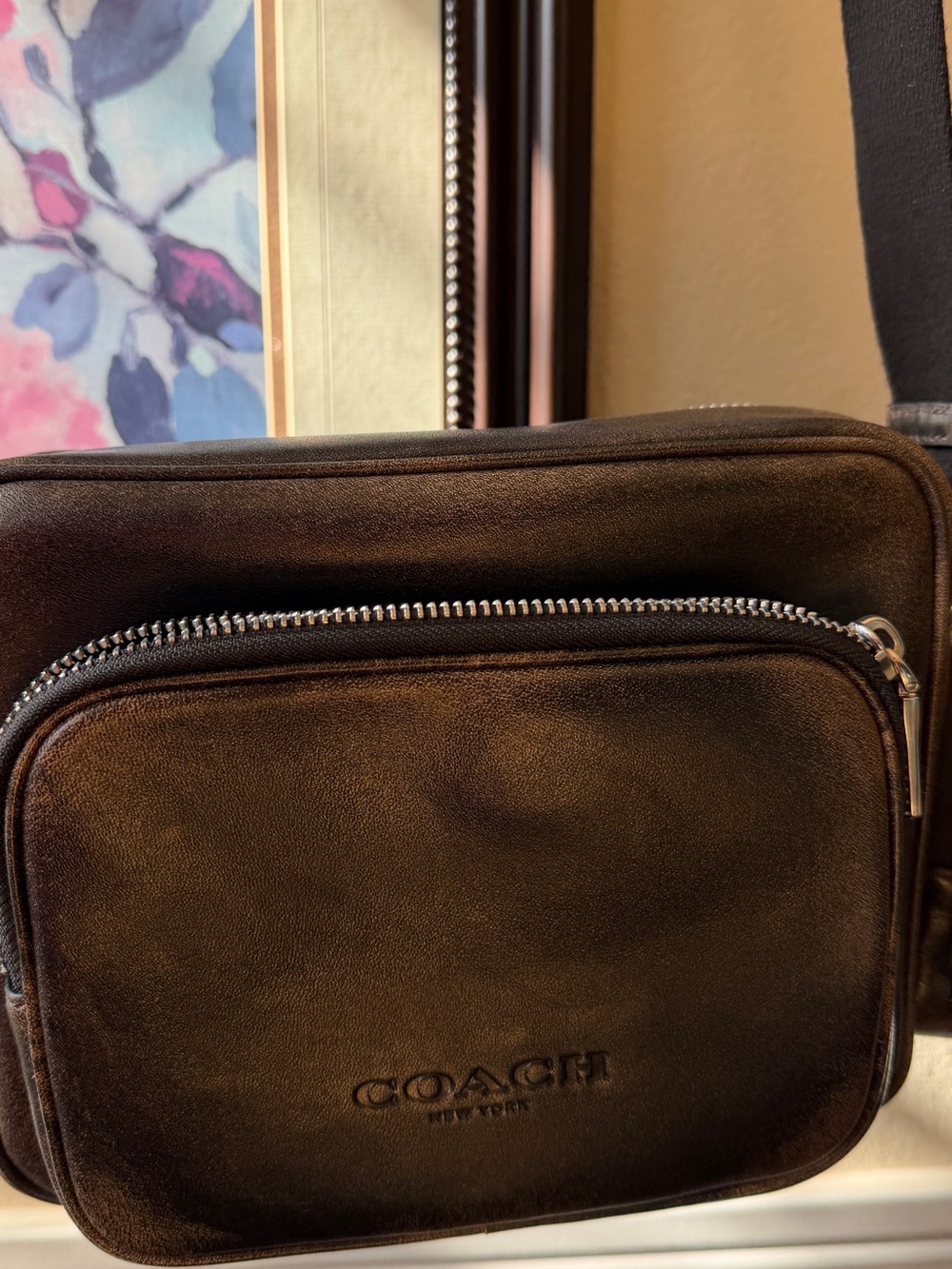 Coach Loved Leather Fletcher Bag with Front Zip Pocket -Brand New 🔥